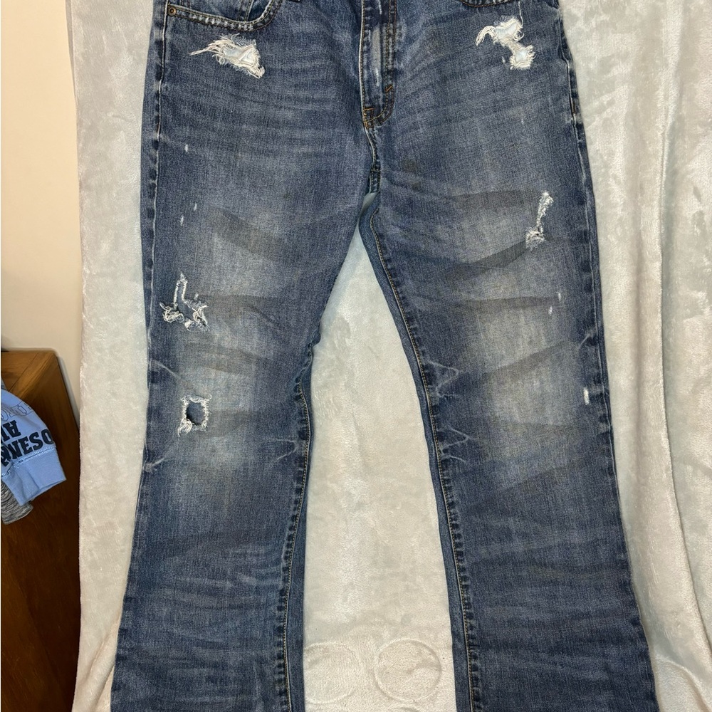 Old Navy Distressed Blue Jeans for Men